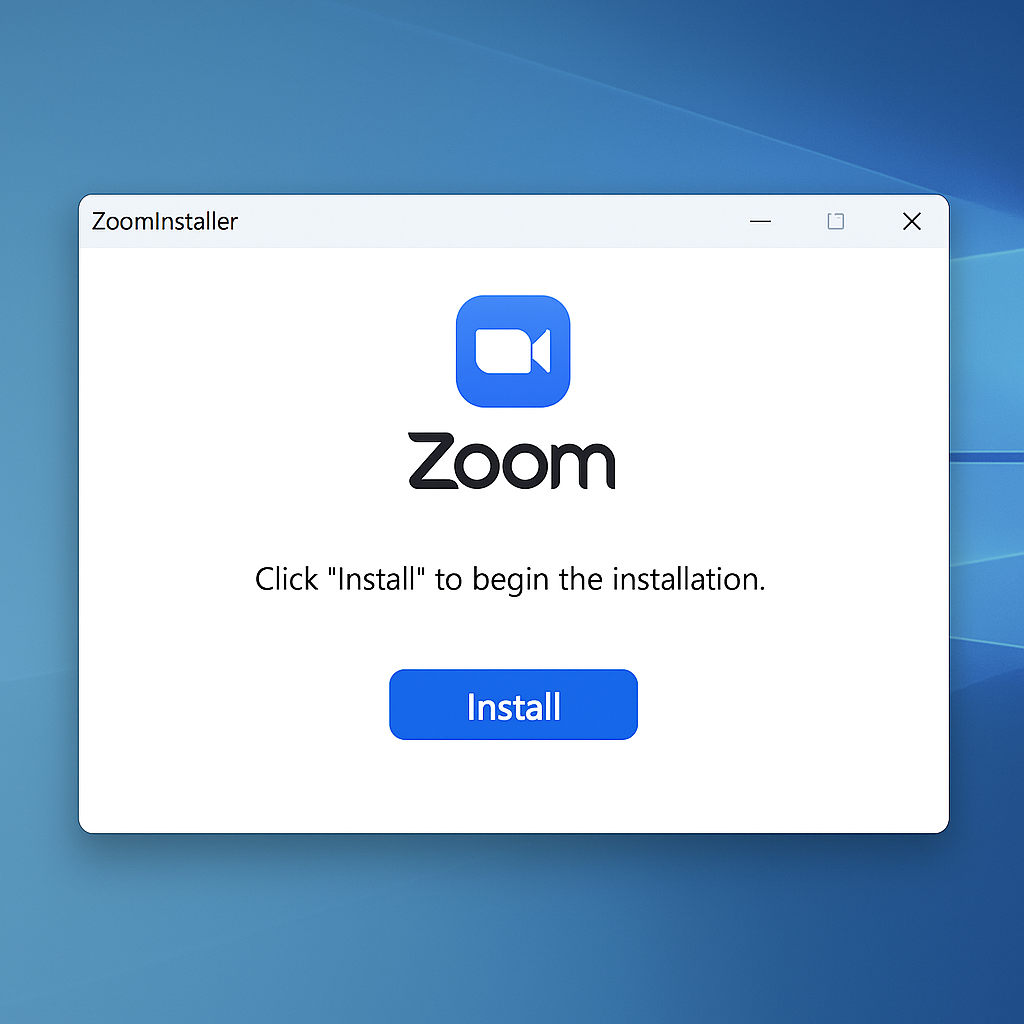 줌 PC 다운로드 설치 화면
